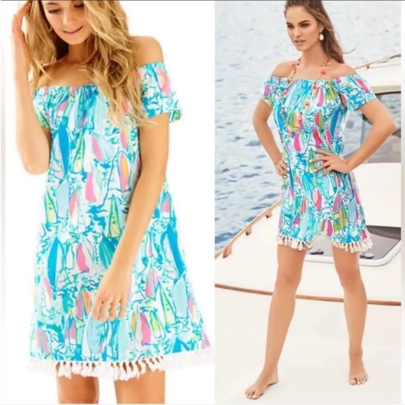 Lilly Pulitzer off shoulder dress - Picture 4 of 4